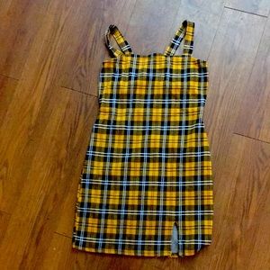Yellow Plaid Dress